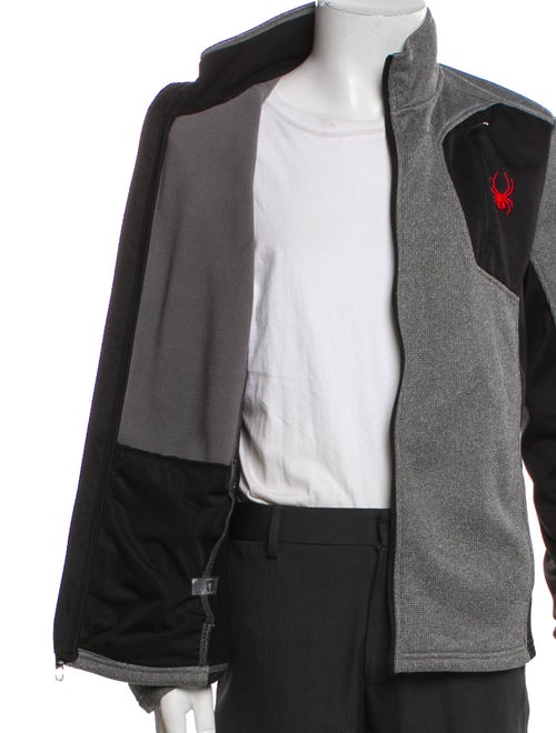 Spyder Colorblock Pattern Turtleneck Cardigan