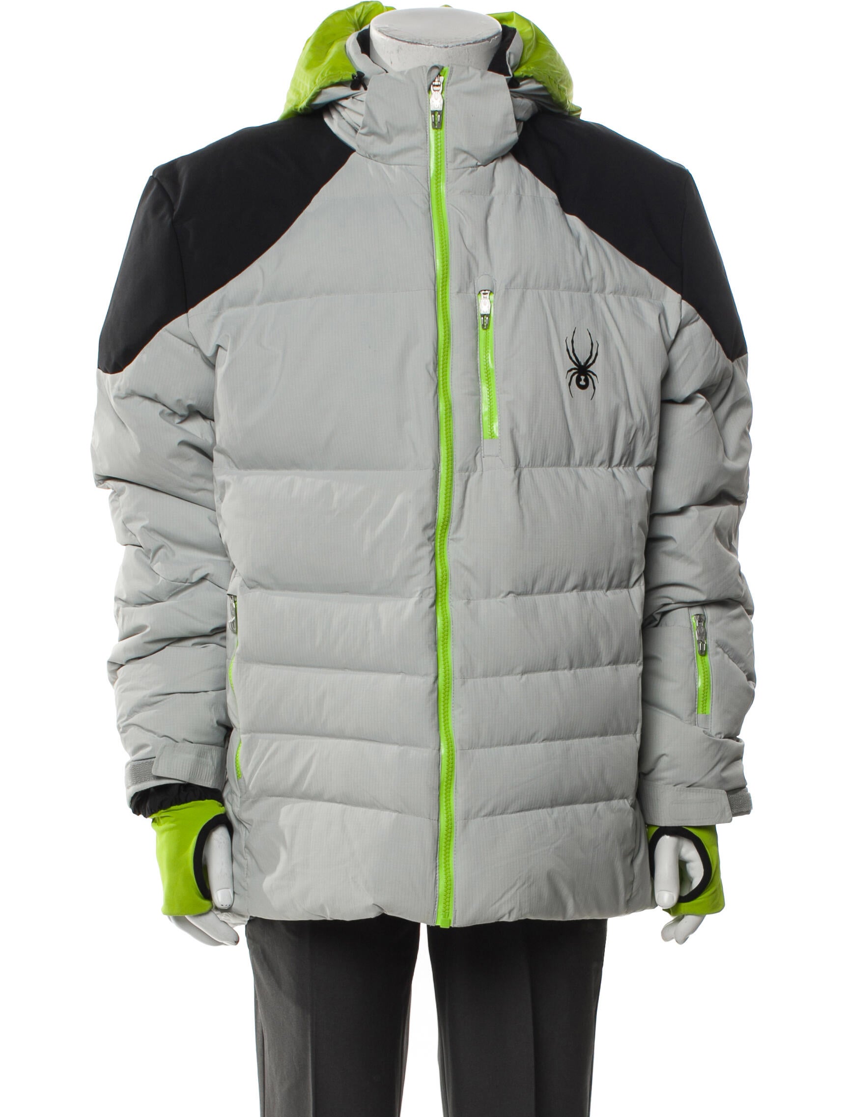 Spyder Colorblock Pattern Puffer Coat