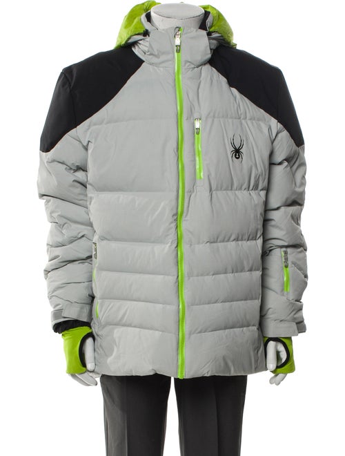 Spyder Colorblock Pattern Puffer Coat