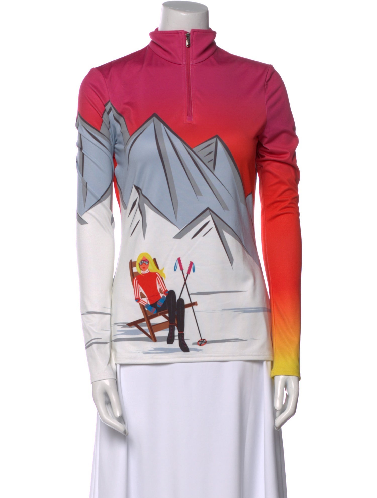 Spyder Graphic Print Mock Neck Sweatshirt