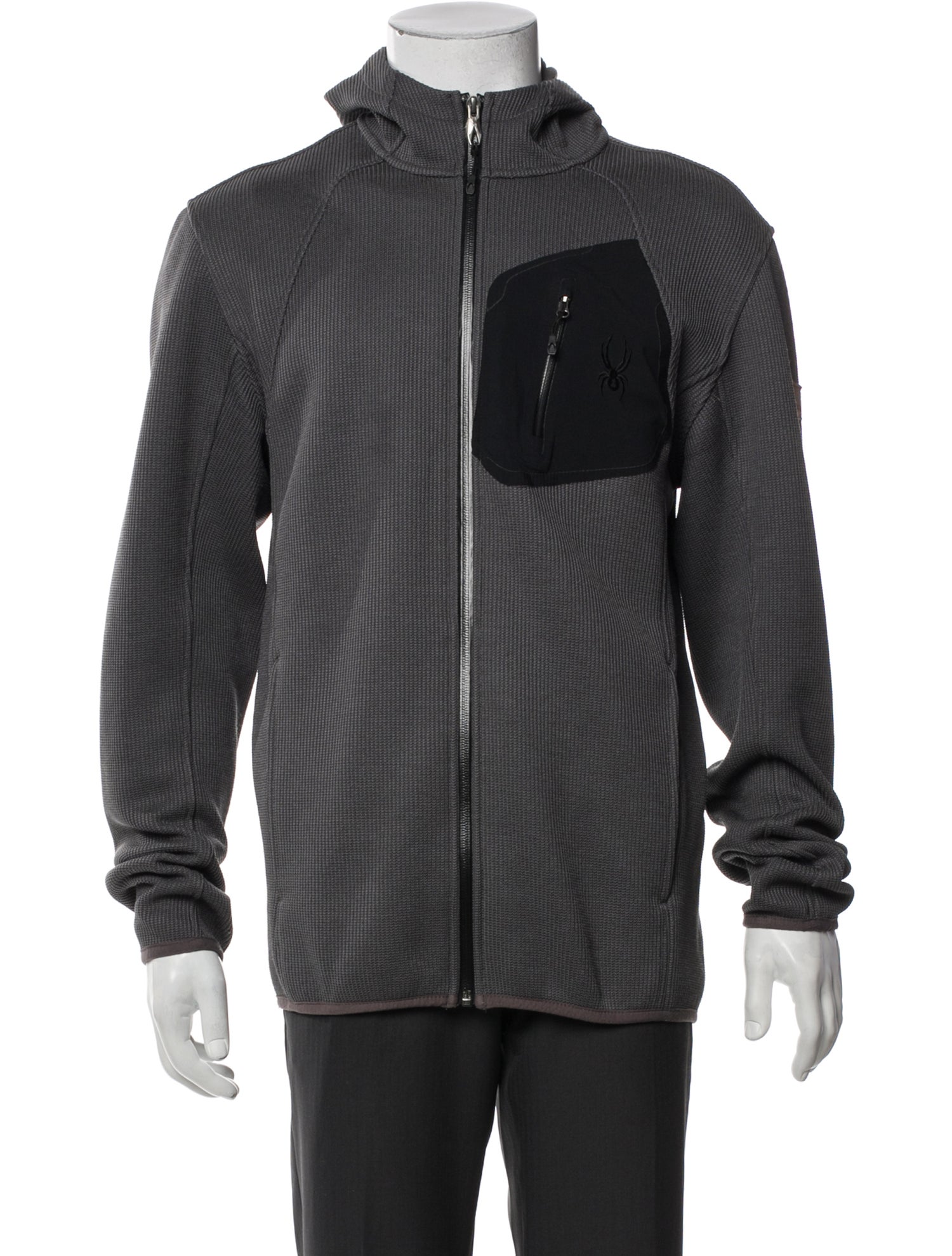 Spyder Colorblock Pattern Mock Neck Hoodie