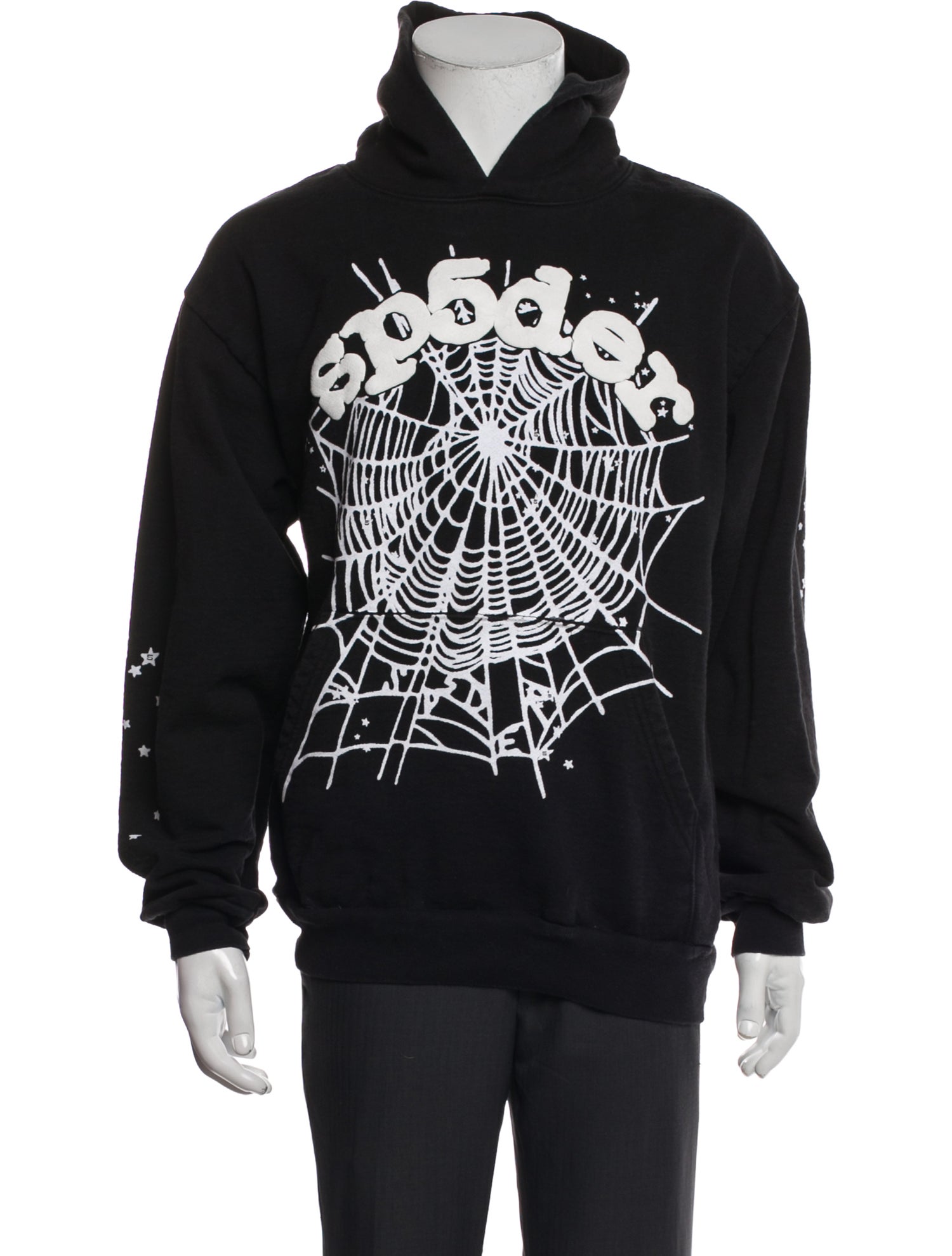 Sp5der Graphic Print Crew Neck Hoodie