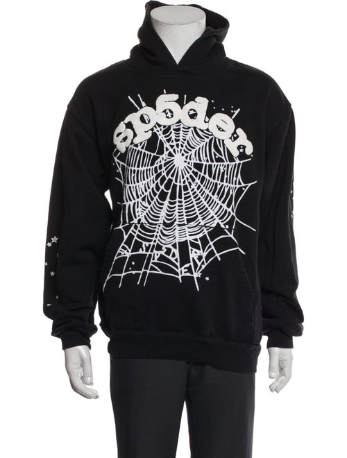 Sp5der Graphic Print Crew Neck Hoodie