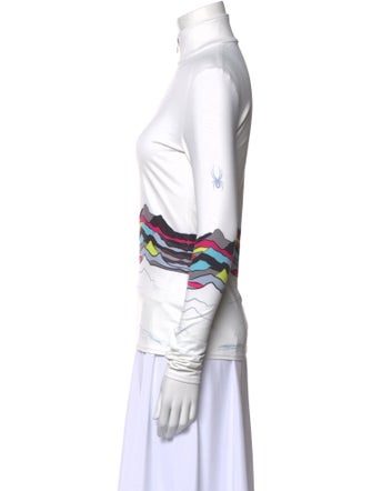 Spyder Graphic Print Mock Neck Top