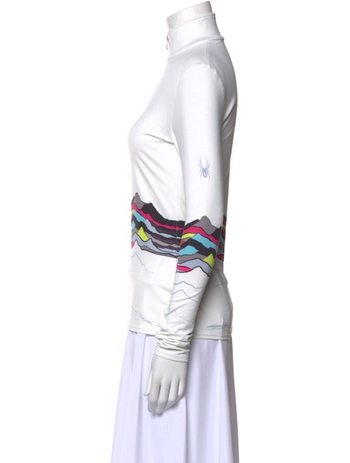 Spyder Graphic Print Mock Neck Top