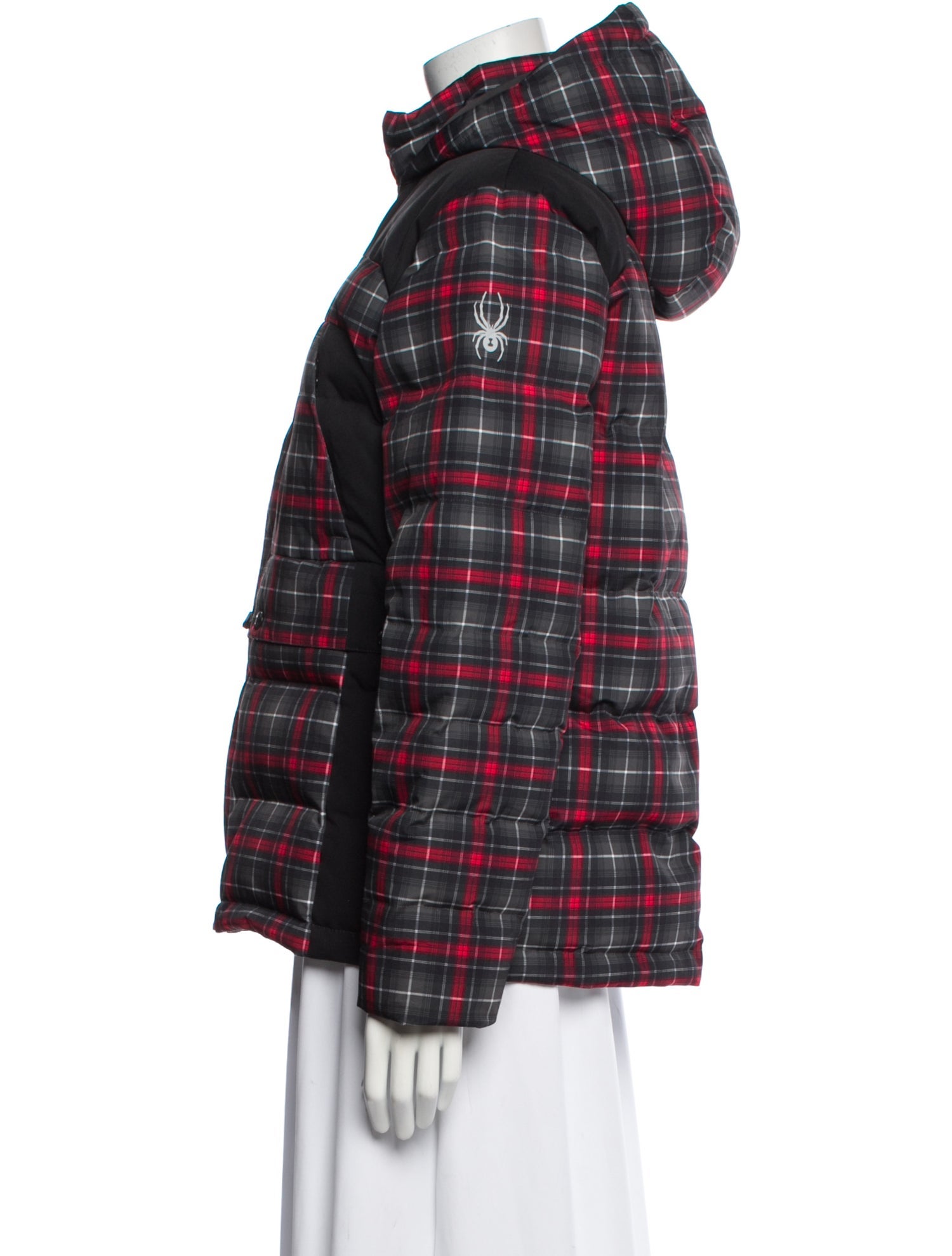 Spyder Plaid Print Down Jacket