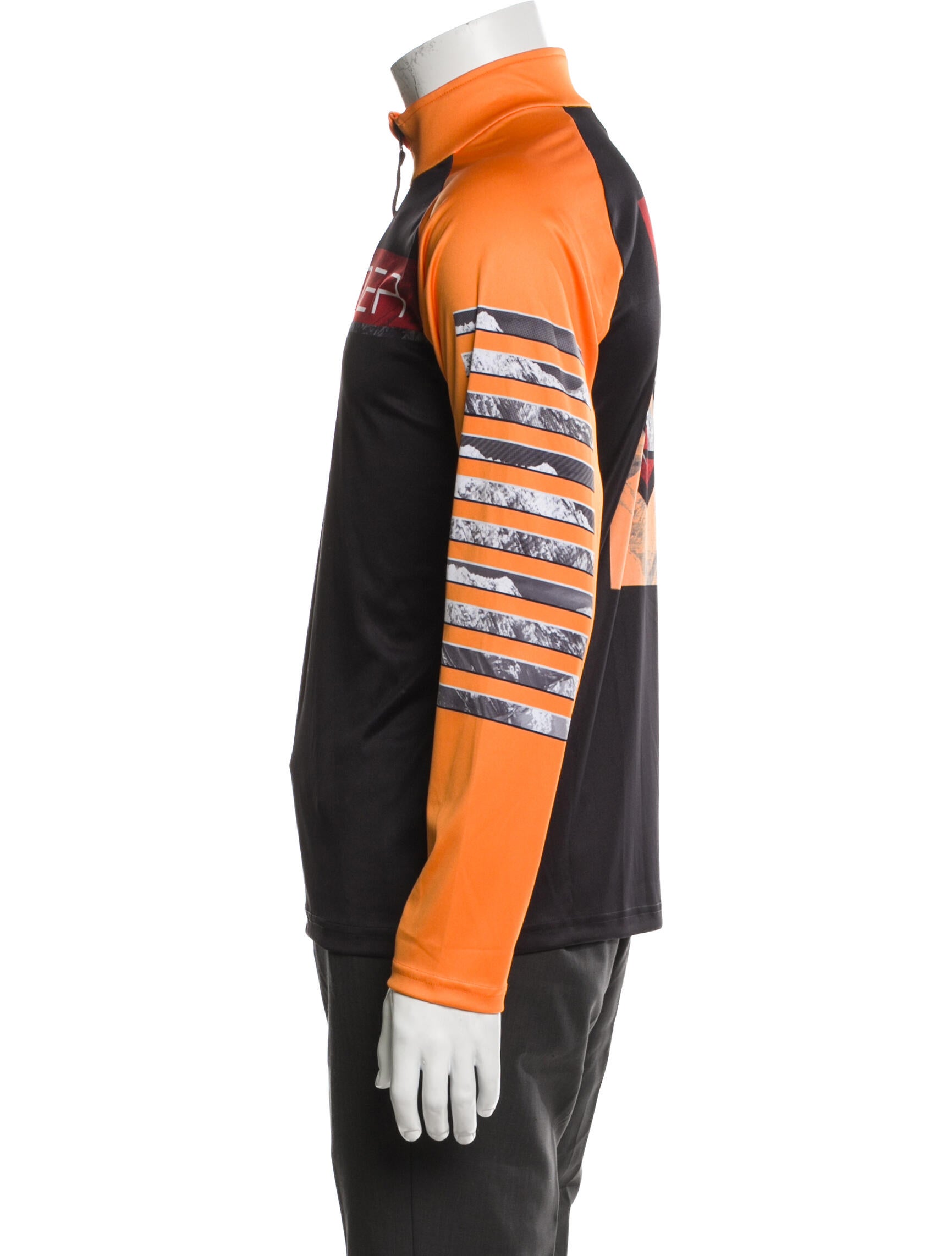 Spyder Graphic Print Mock Neck Polo Sweater