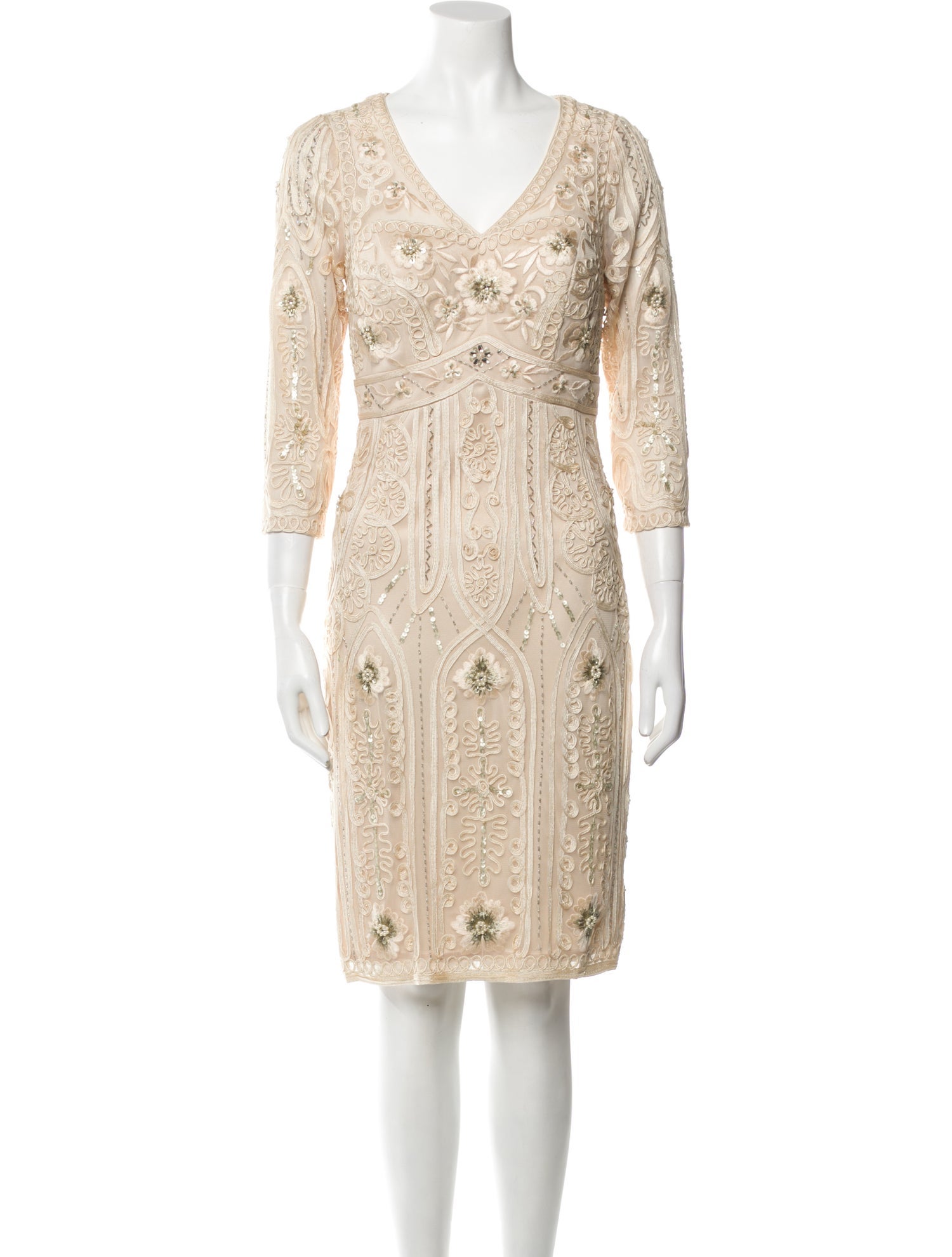 Sue Wong Printed Knee-Length Dress