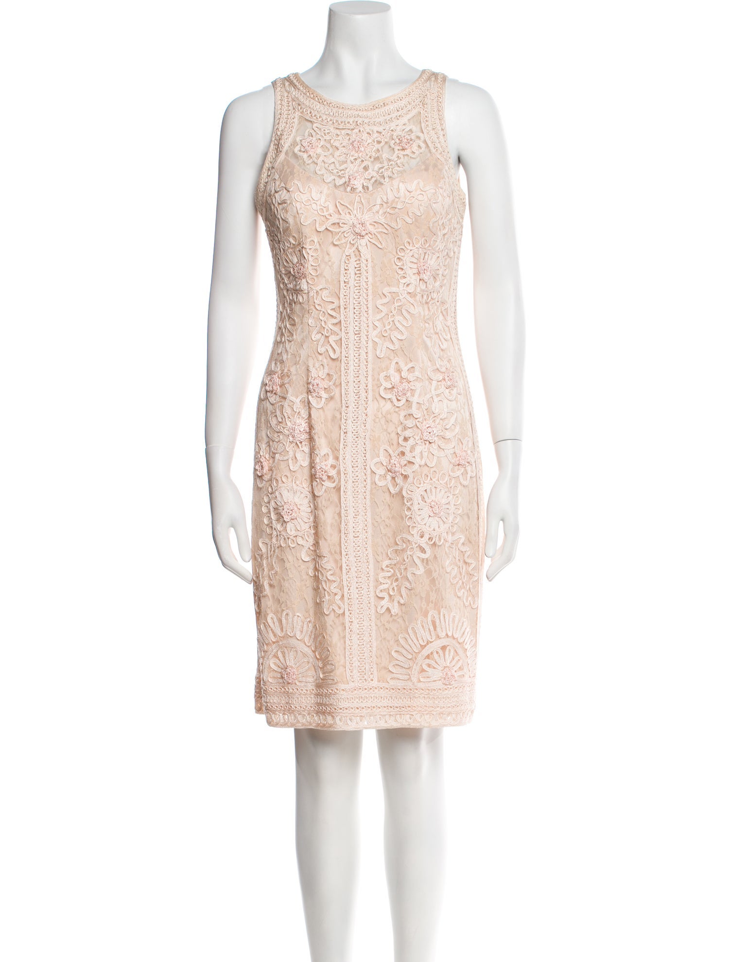 Sue Wong Scoop Neck Mini Dress