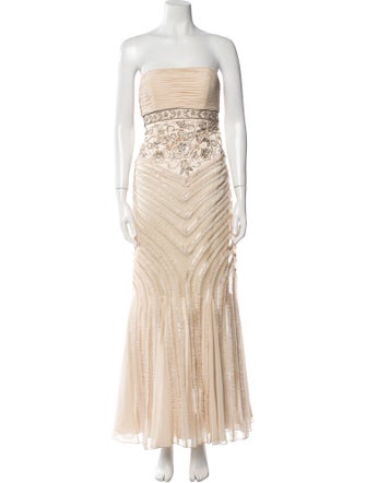 Sue Wong Patterned Long Dress