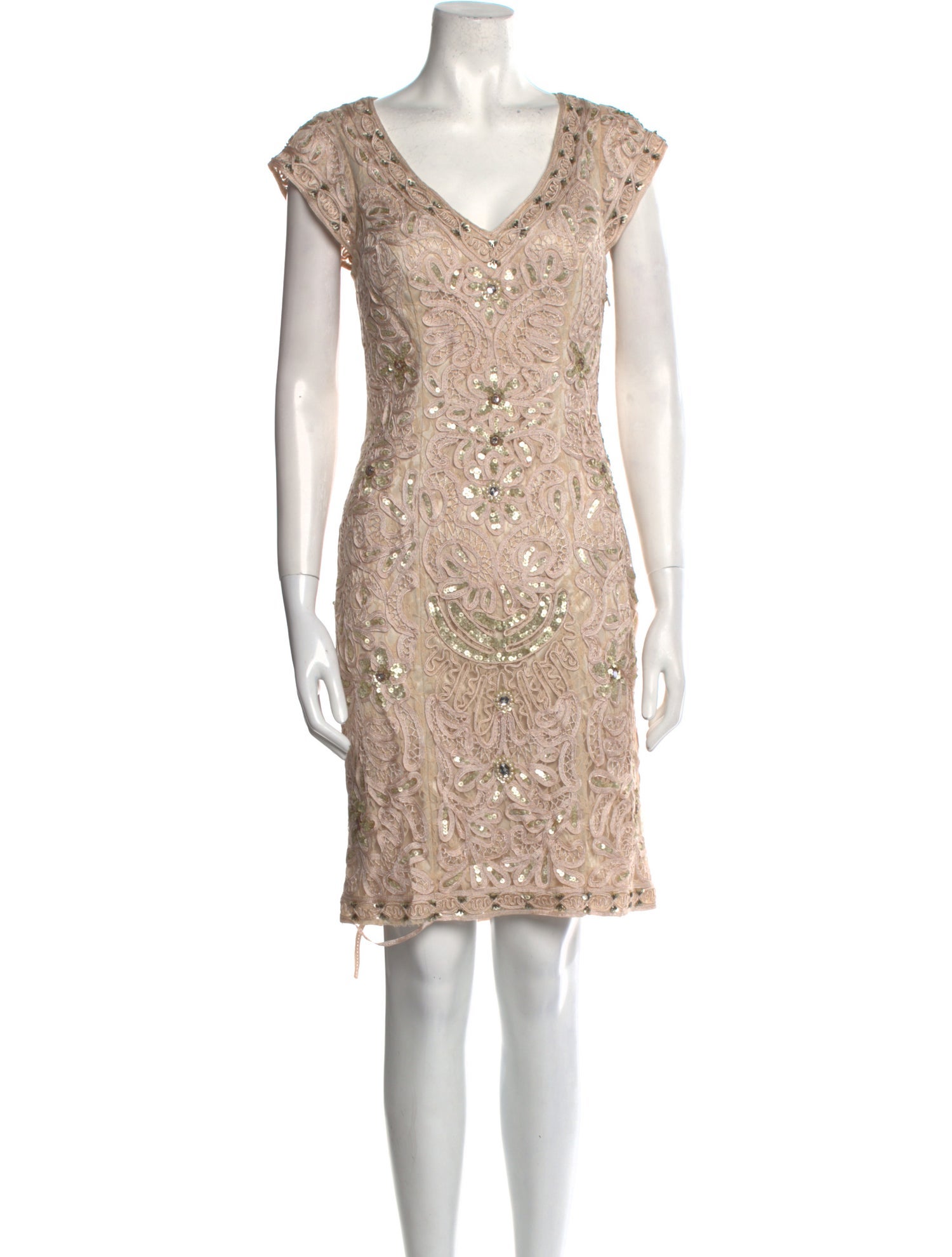 Sue Wong Nylon Knee-Length Dress