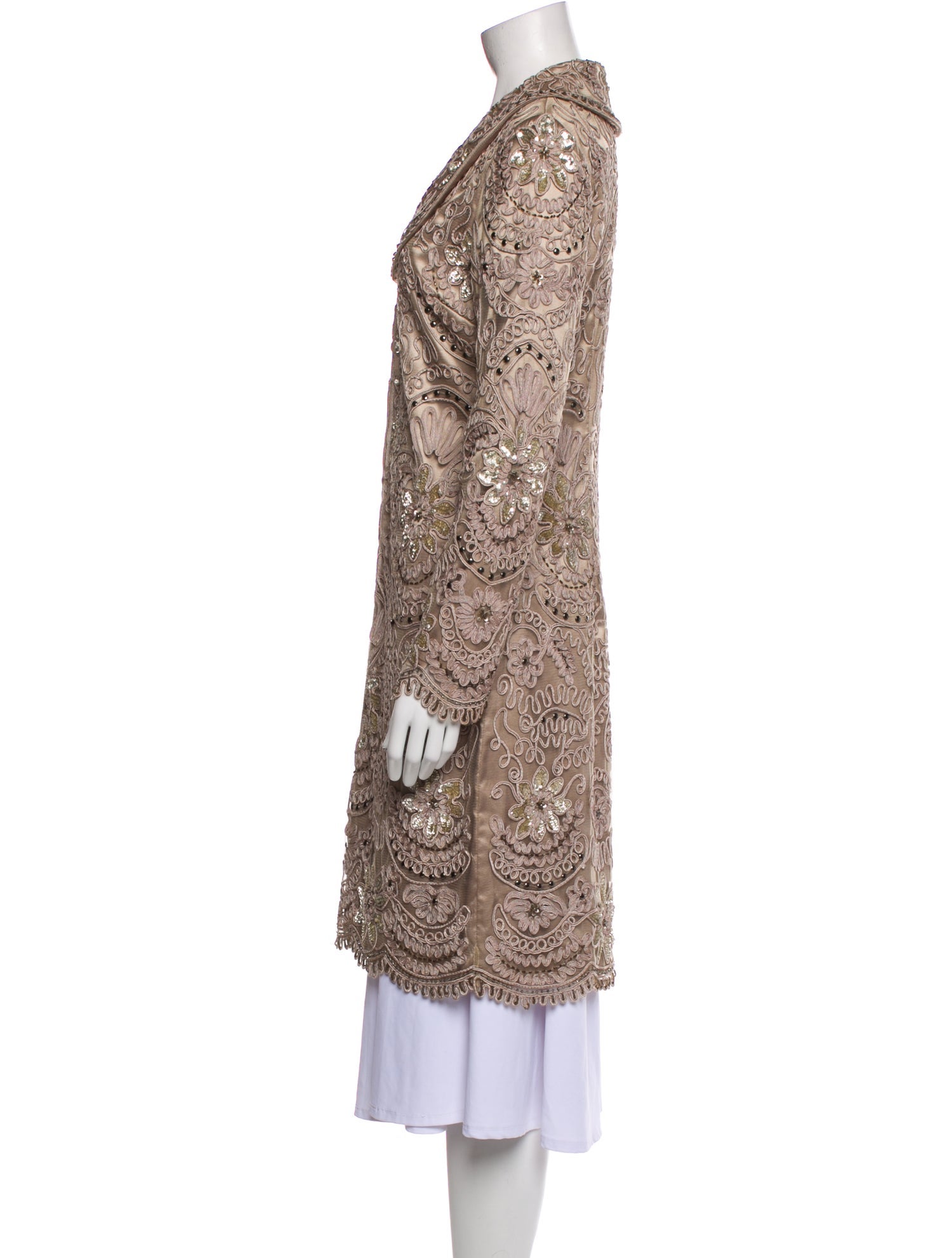 Sue Wong Floral Print Coat