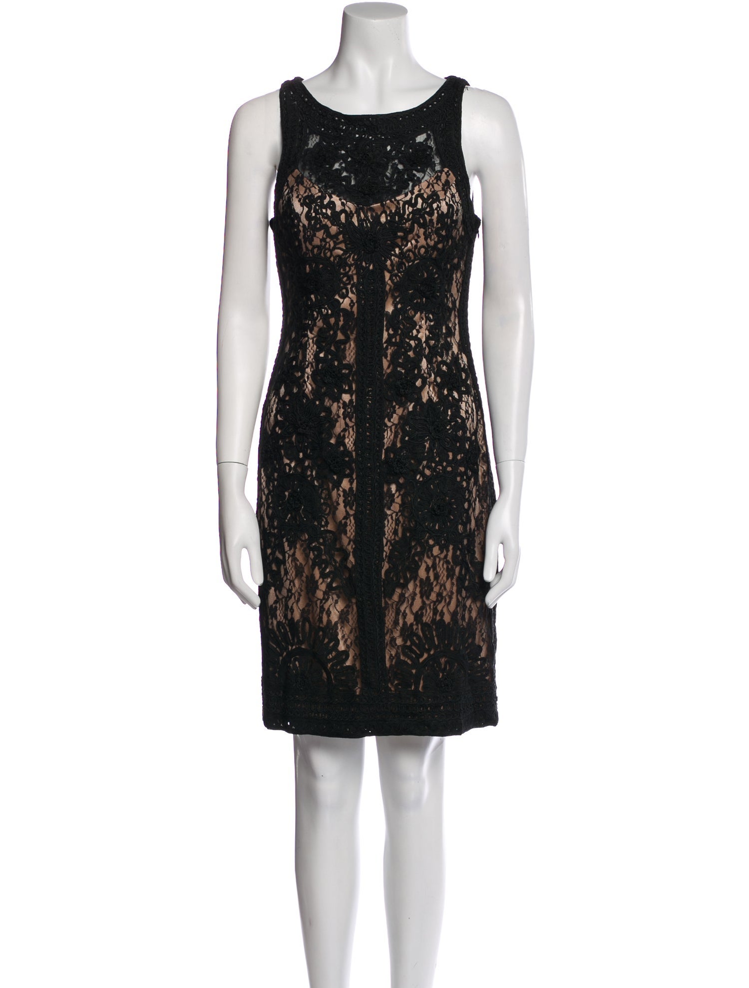 Sue Wong Scoop Neck Mini Dress