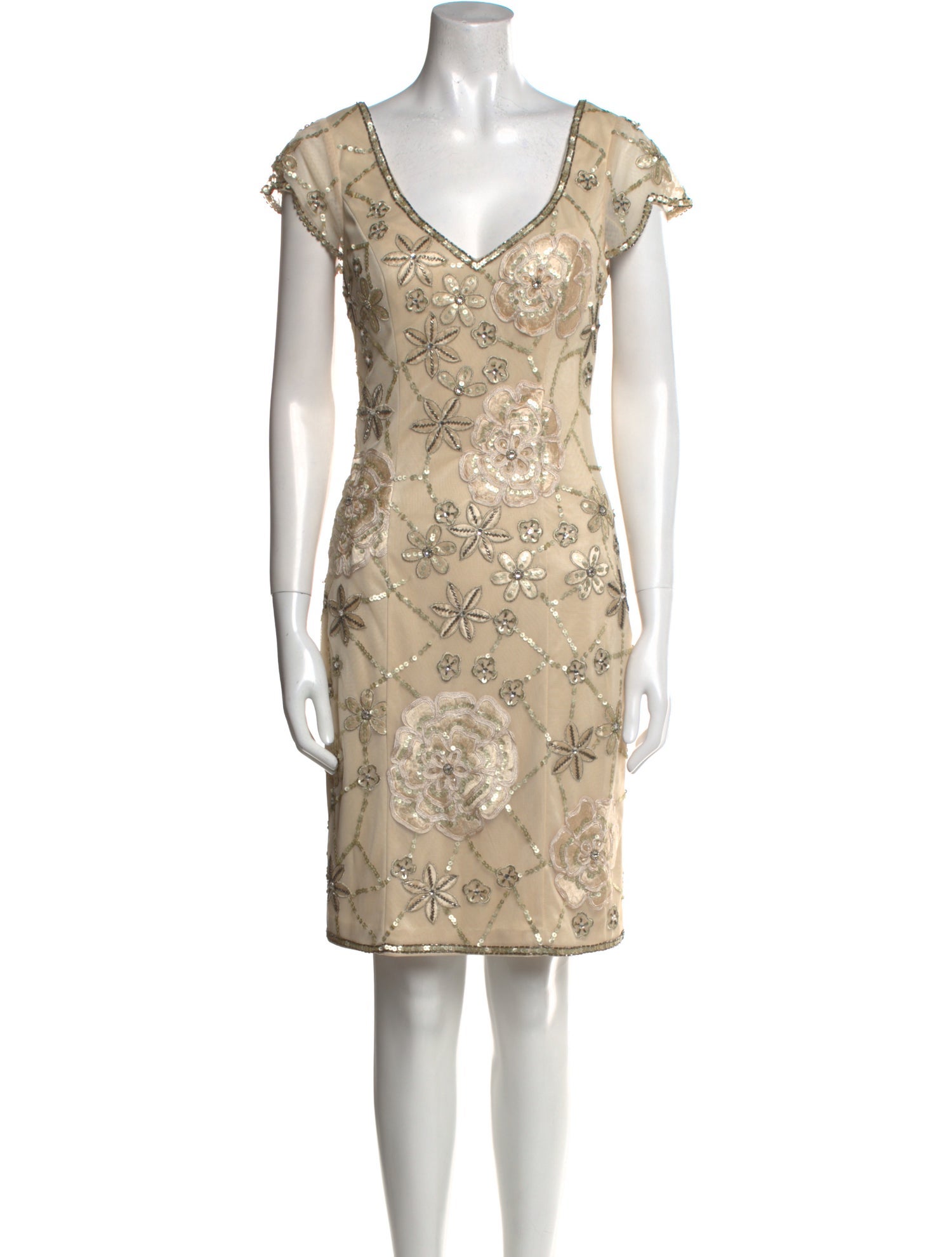 Sue Wong Printed Knee-Length Dress