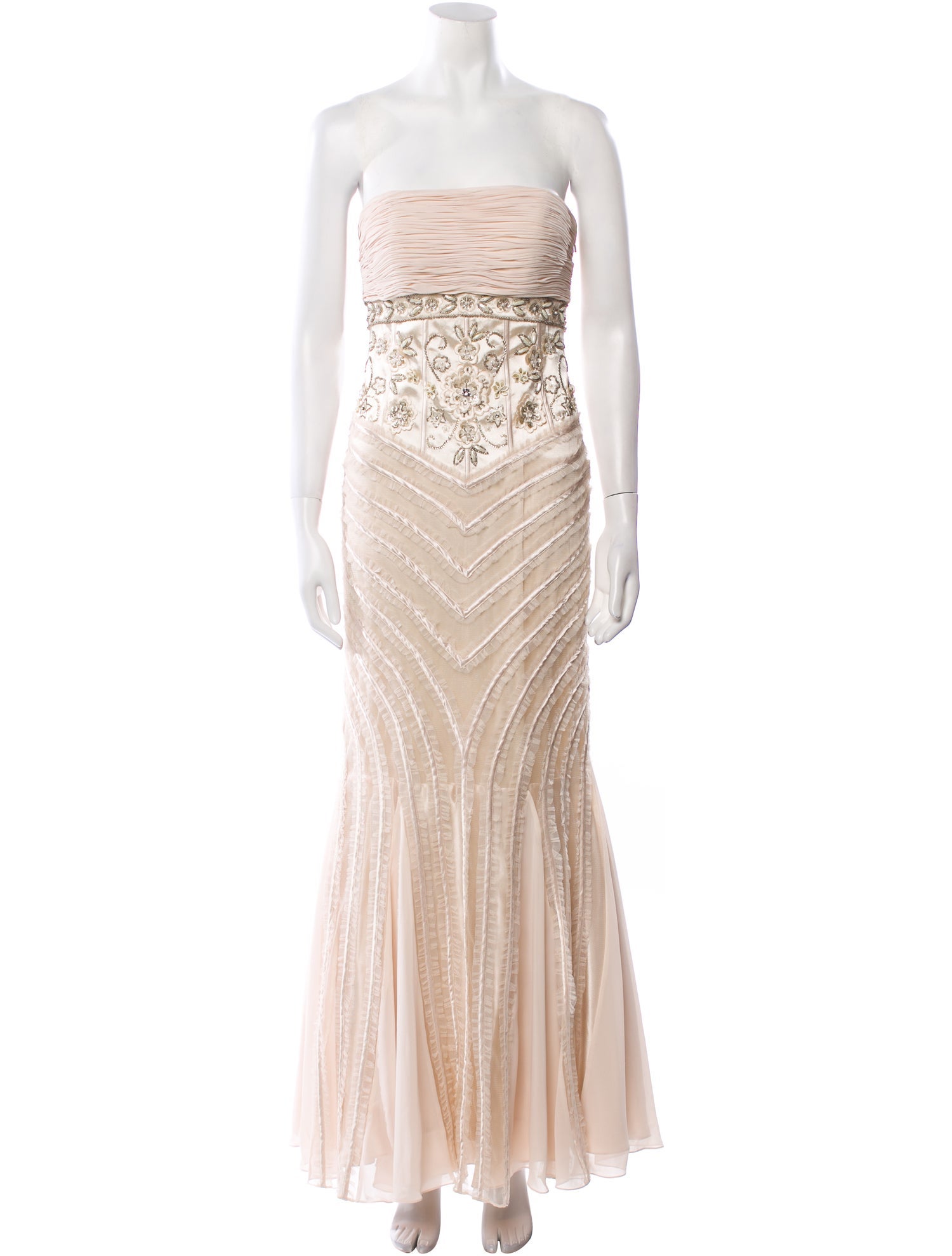 Sue Wong Strapless Long Dress