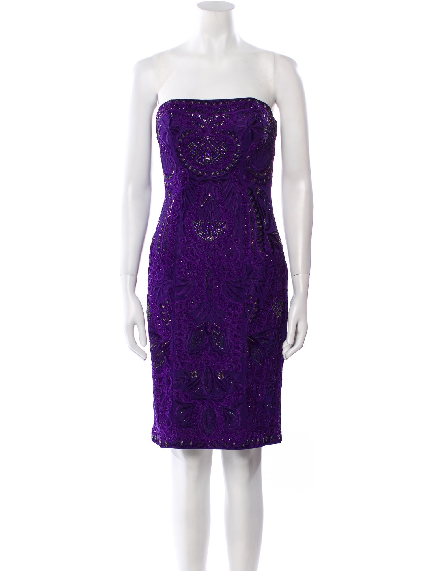 Sue Wong Strapless Mini Dress