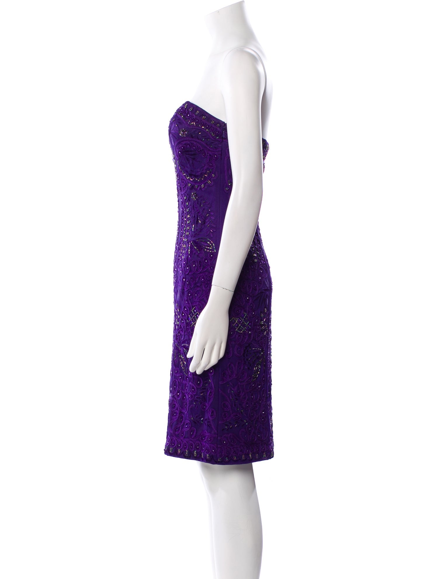 Sue Wong Strapless Mini Dress