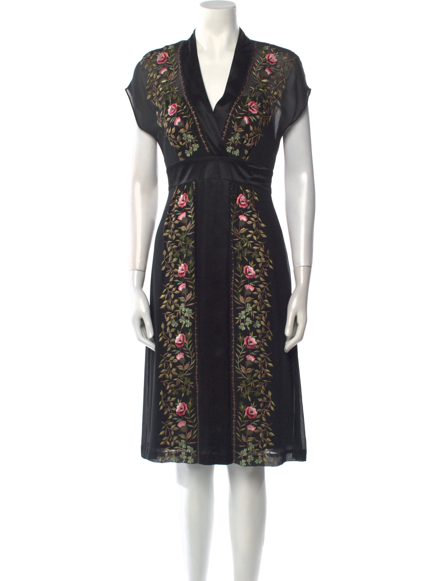 Sue Wong Silk Midi Length Dress