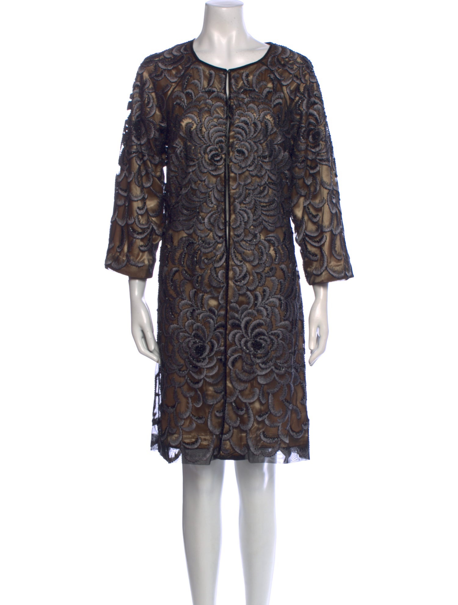 Sue Wong Printed Knee-Length Dress