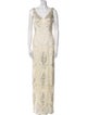Sue Wong Lace Pattern Long Dress