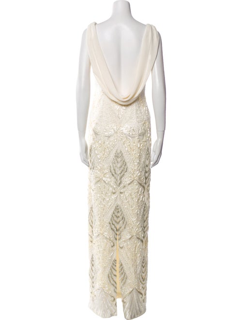 Sue Wong Lace Pattern Long Dress
