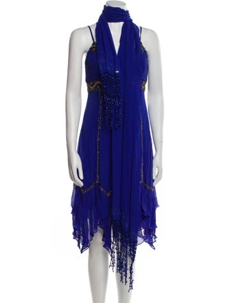 Sue Wong Silk Midi Length Dress