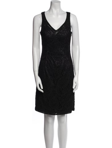 Sue Wong Dresses V-Neck Knee-Length Dress US 4 | S