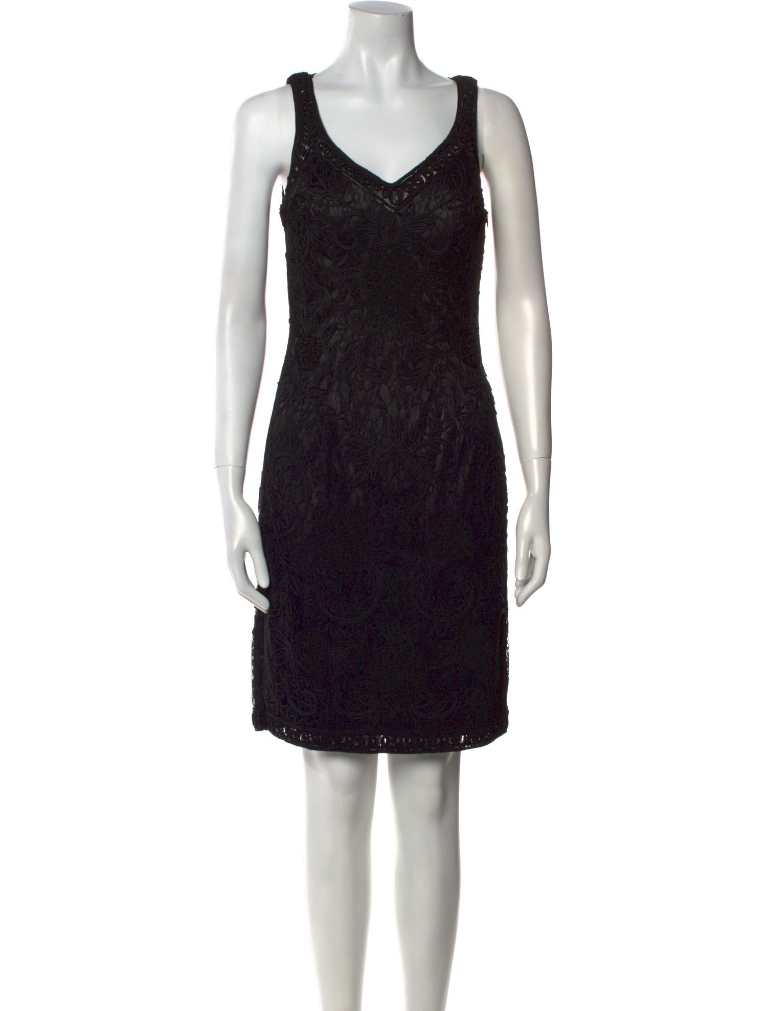 Sue Wong Lace Pattern Knee-Length Dress