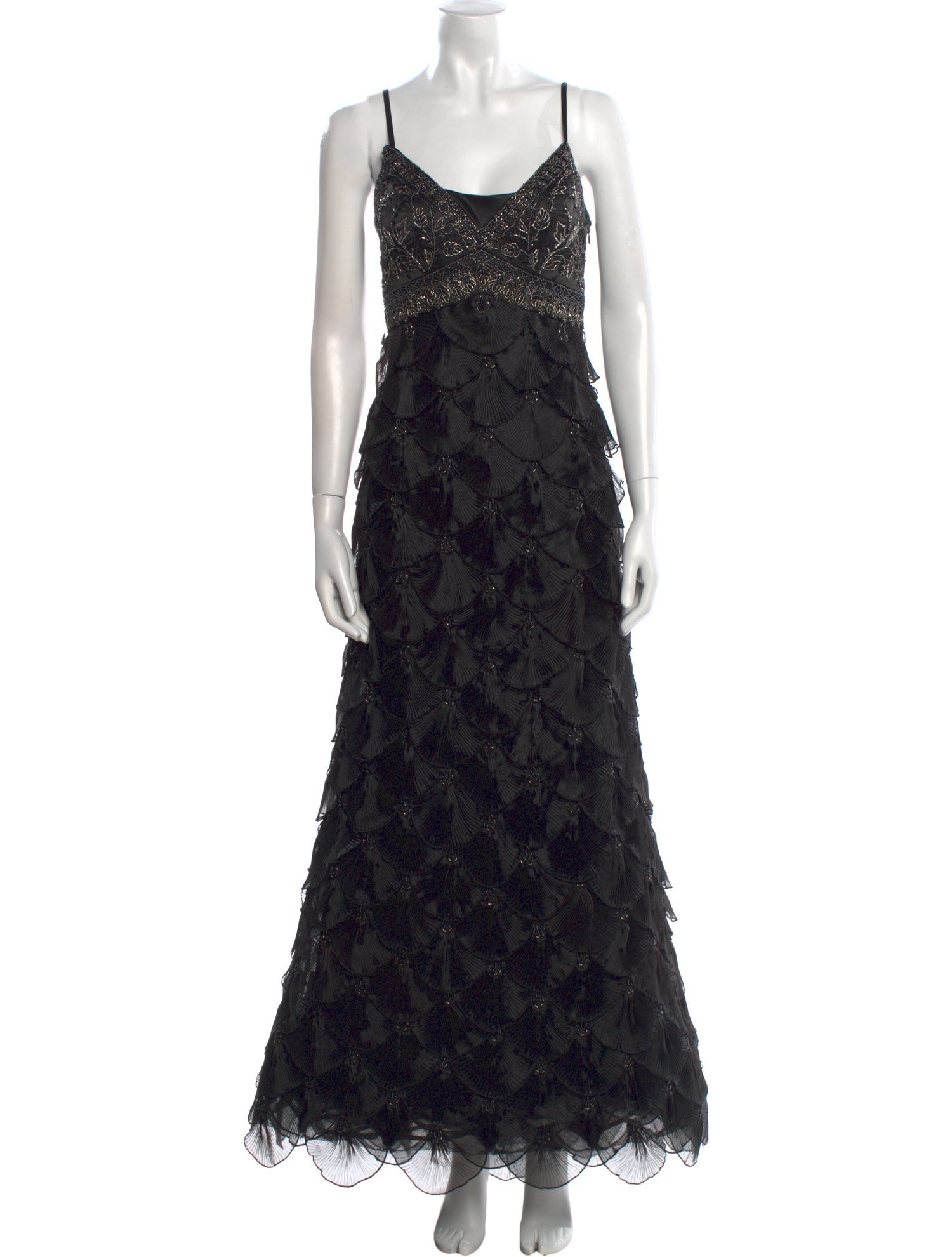 Sue Wong Lace Pattern Long Dress