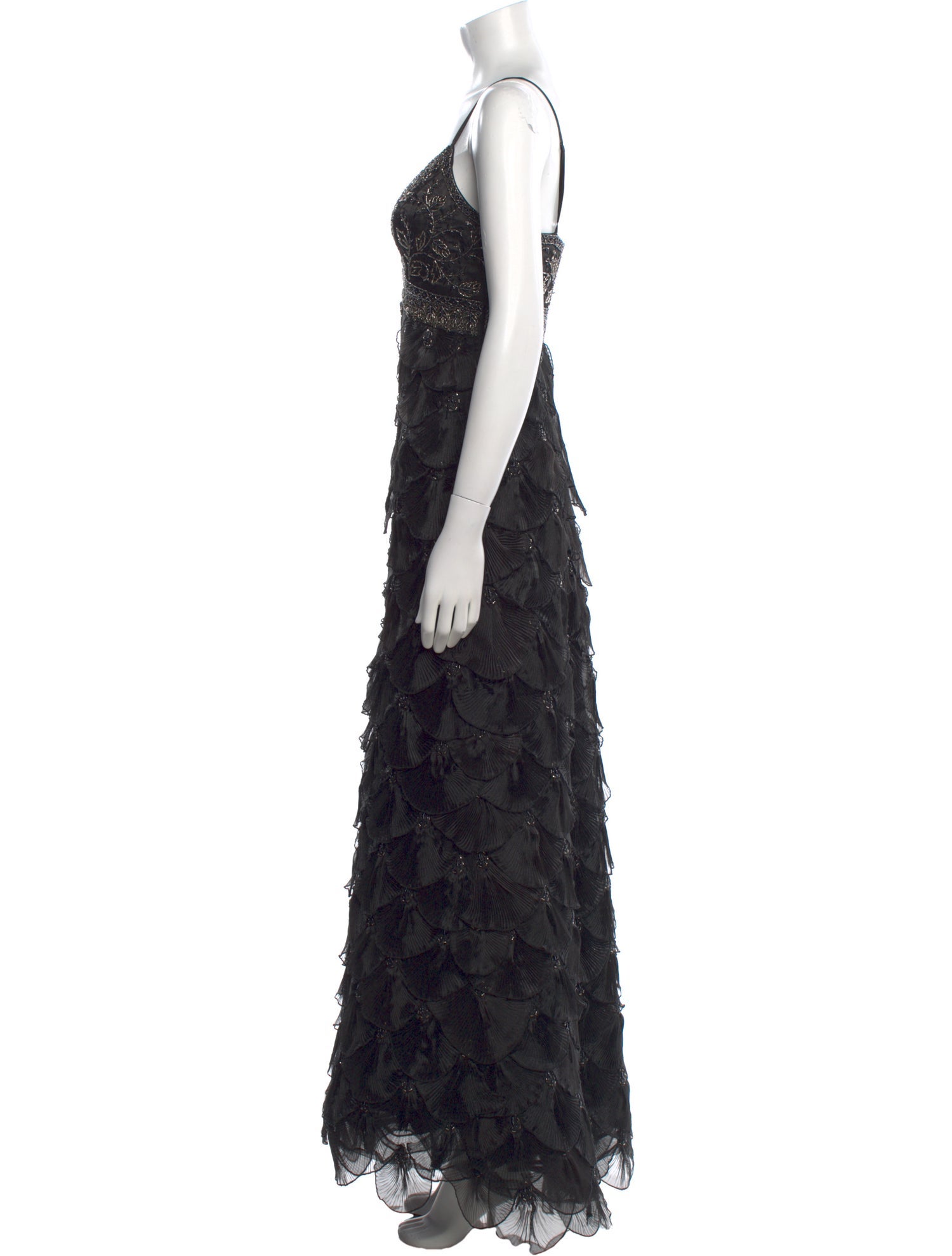 Sue Wong Lace Pattern Long Dress