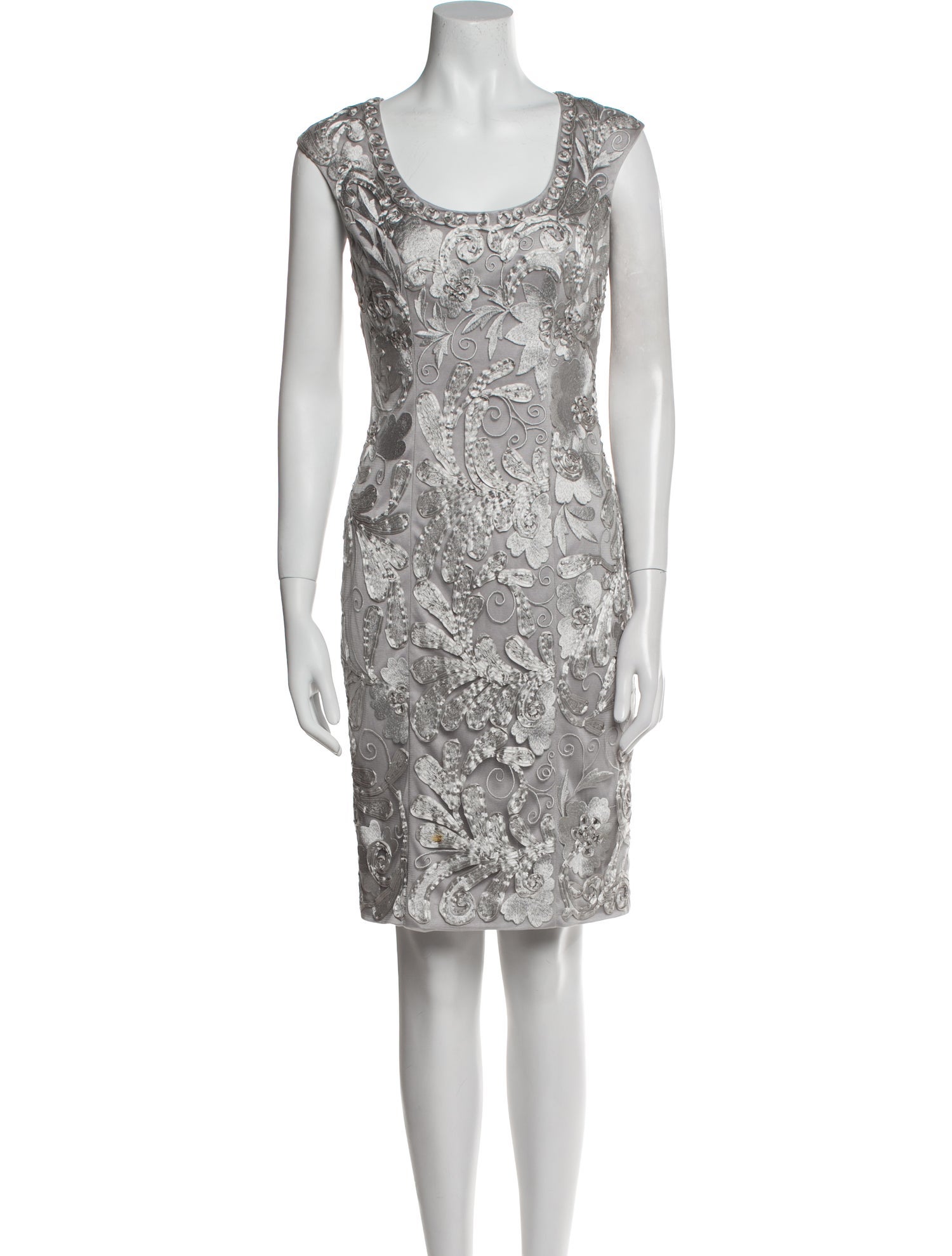 Sue Wong Lace Pattern Knee-Length Dress