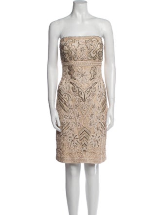 Sue Wong Printed Mini Dress