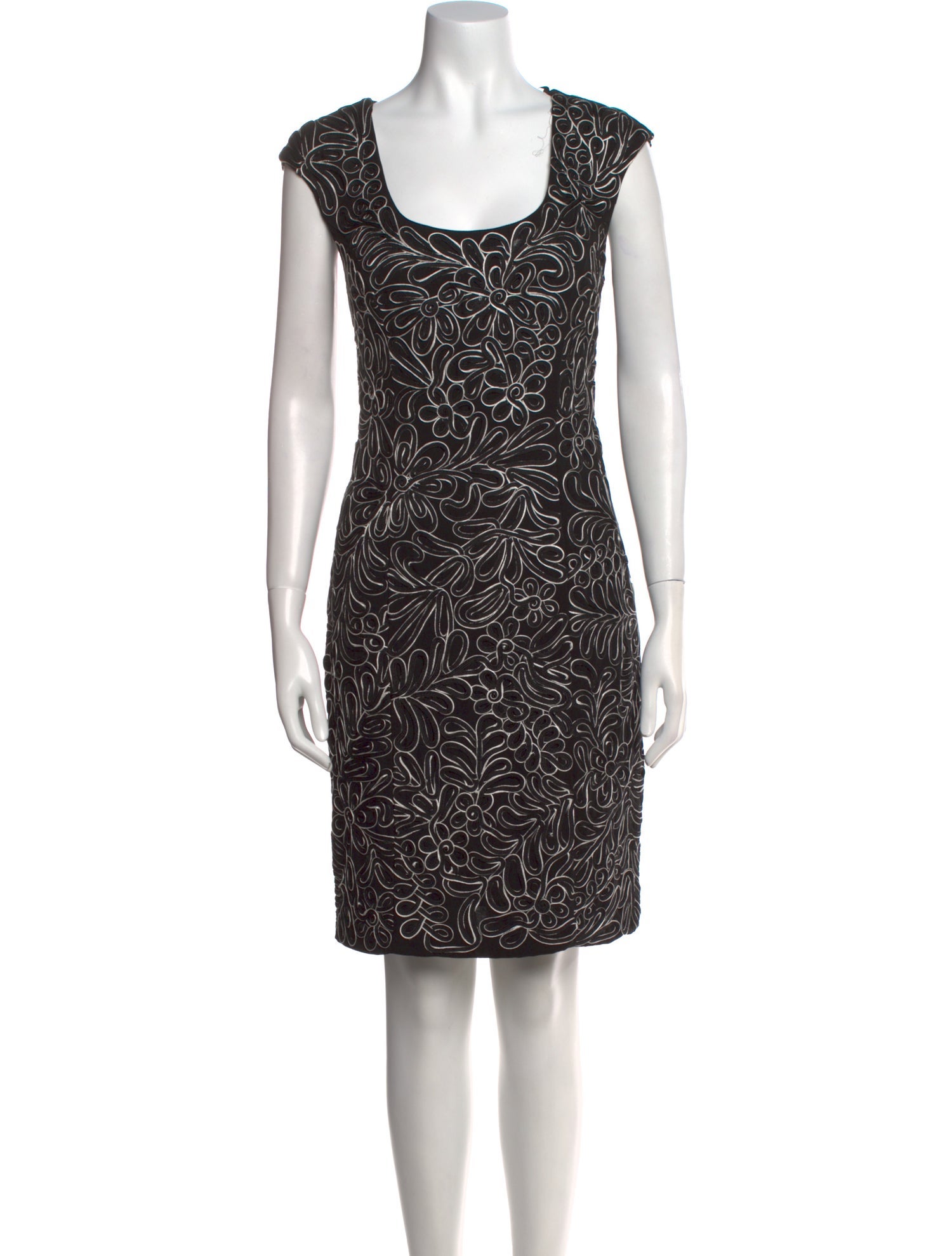 Sue Wong Printed Knee-Length Dress