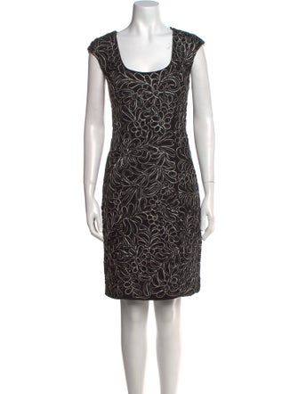 Sue Wong Printed Knee-Length Dress