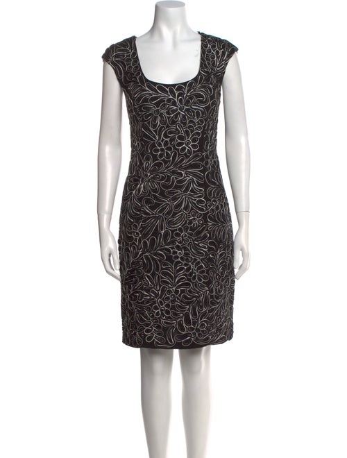 Sue Wong Printed Knee-Length Dress