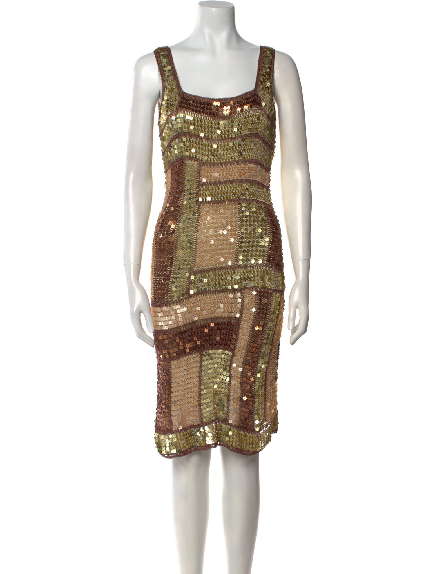 Sue Wong Printed Midi Length Dress