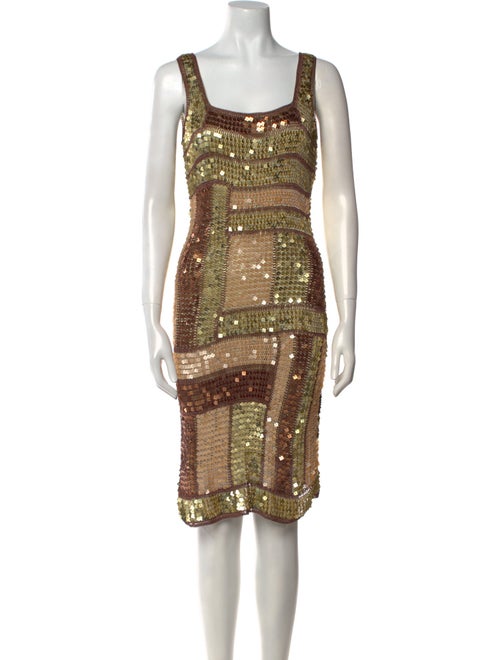 Sue Wong Printed Midi Length Dress