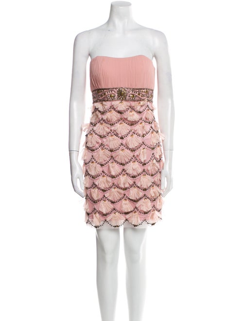 Sue Wong Printed Mini Dress