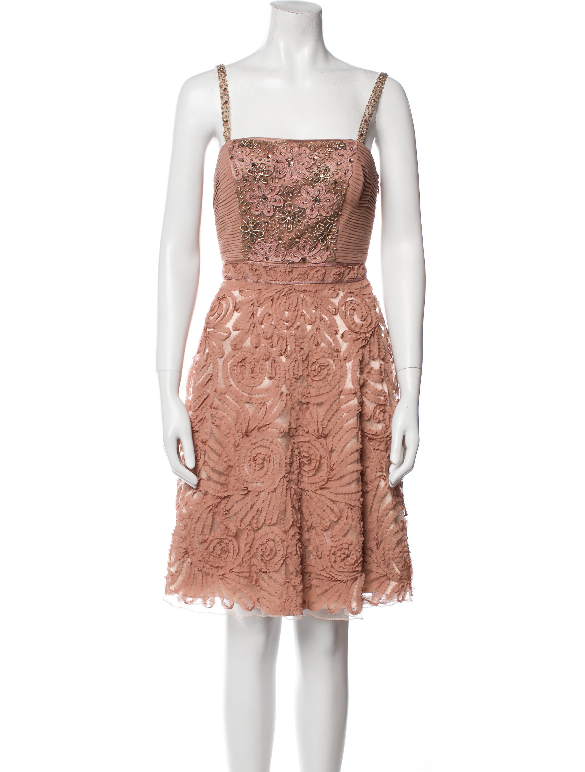Sue Wong Lace Pattern Knee-Length Dress w/ Tags