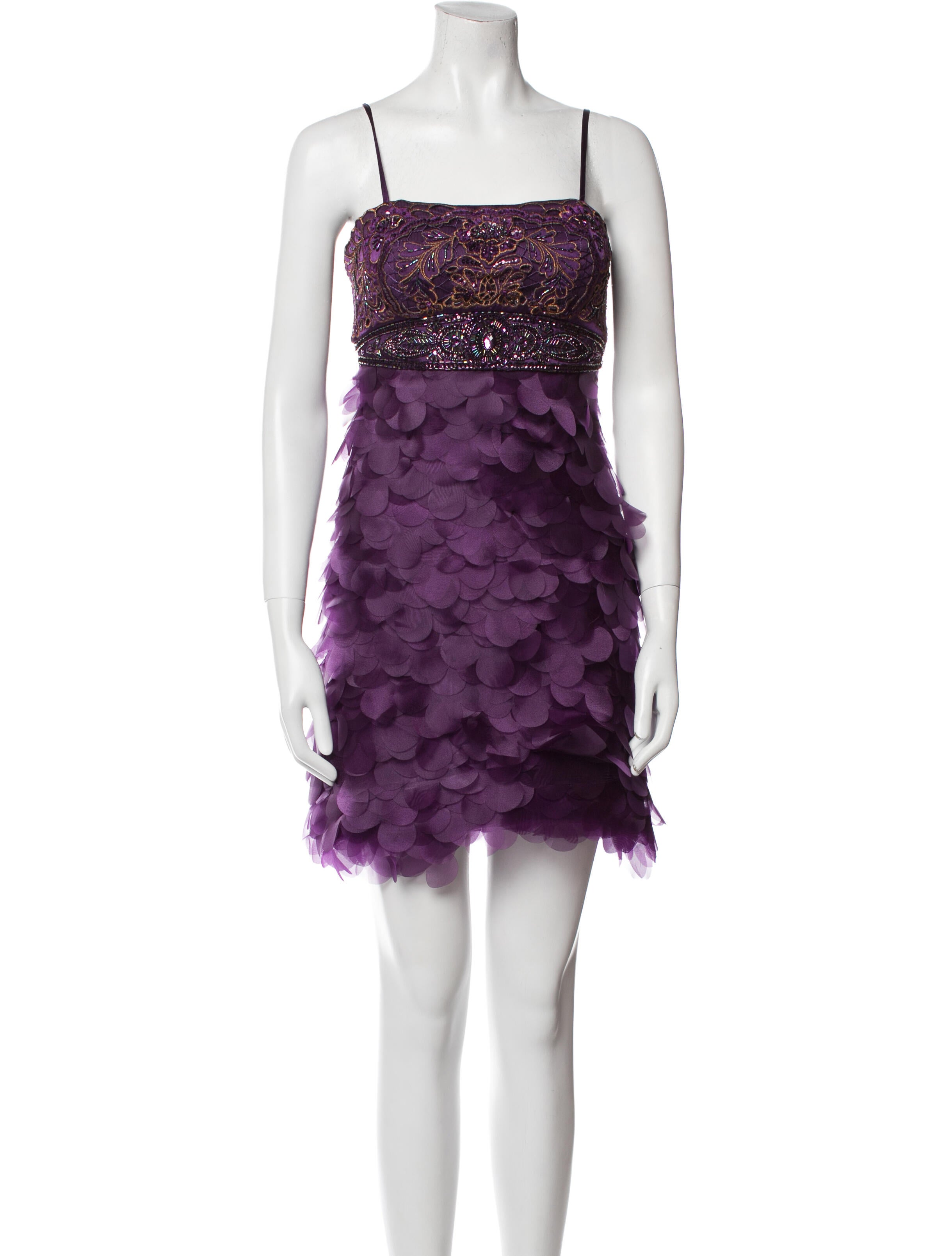 Sue Wong Square Neckline Mini Dress w/ Tags