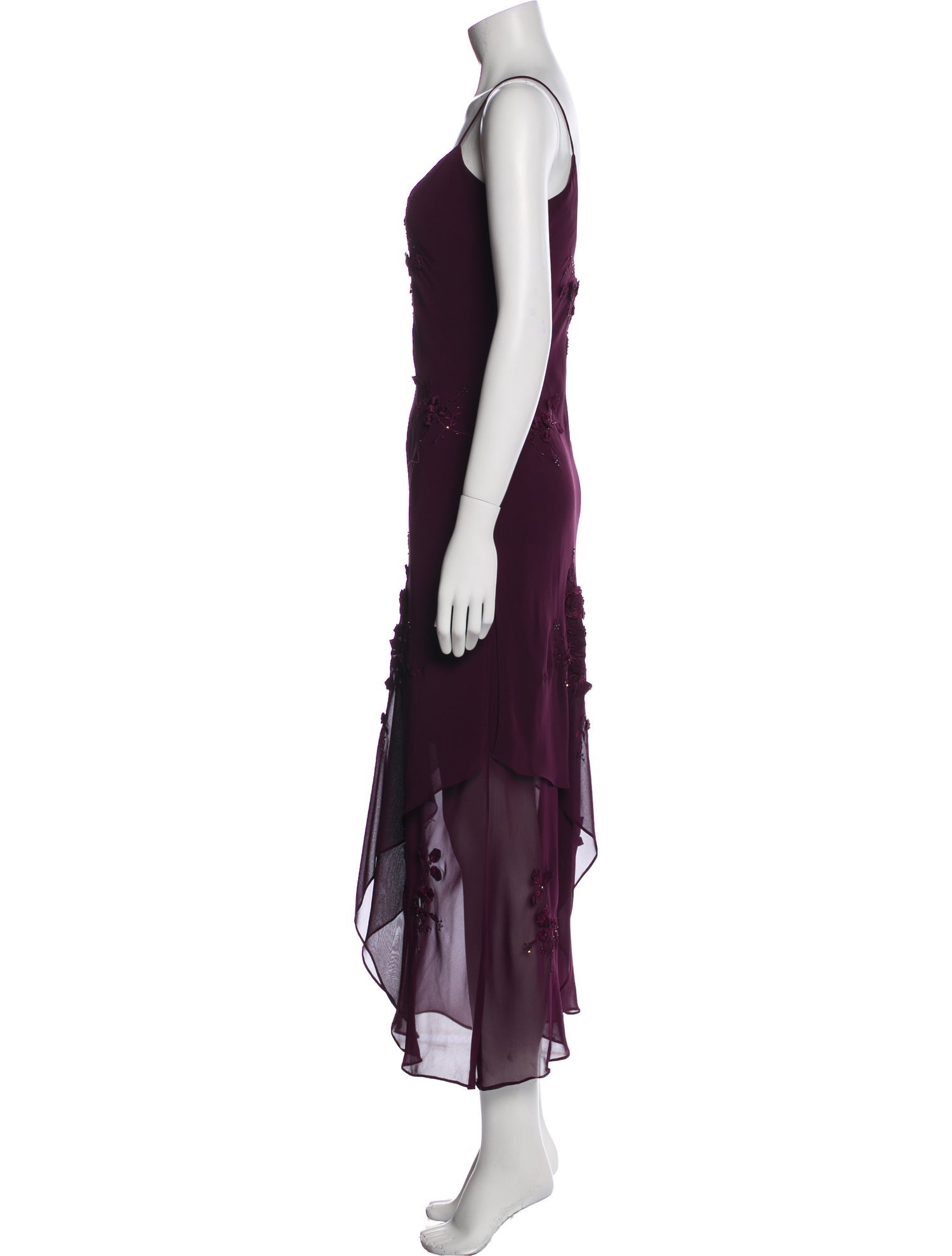 Sue Wong V-Neck Long Dress