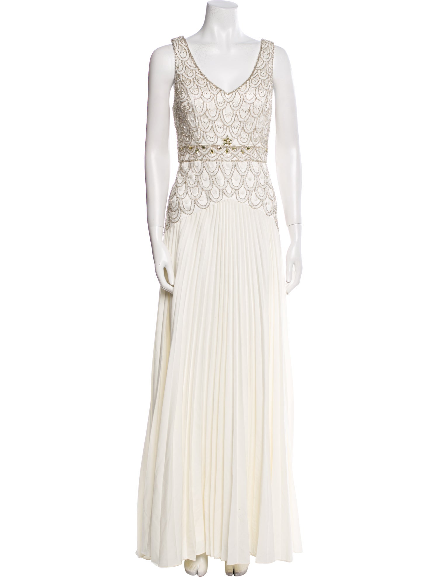 Sue Wong V-Neck Long Dress