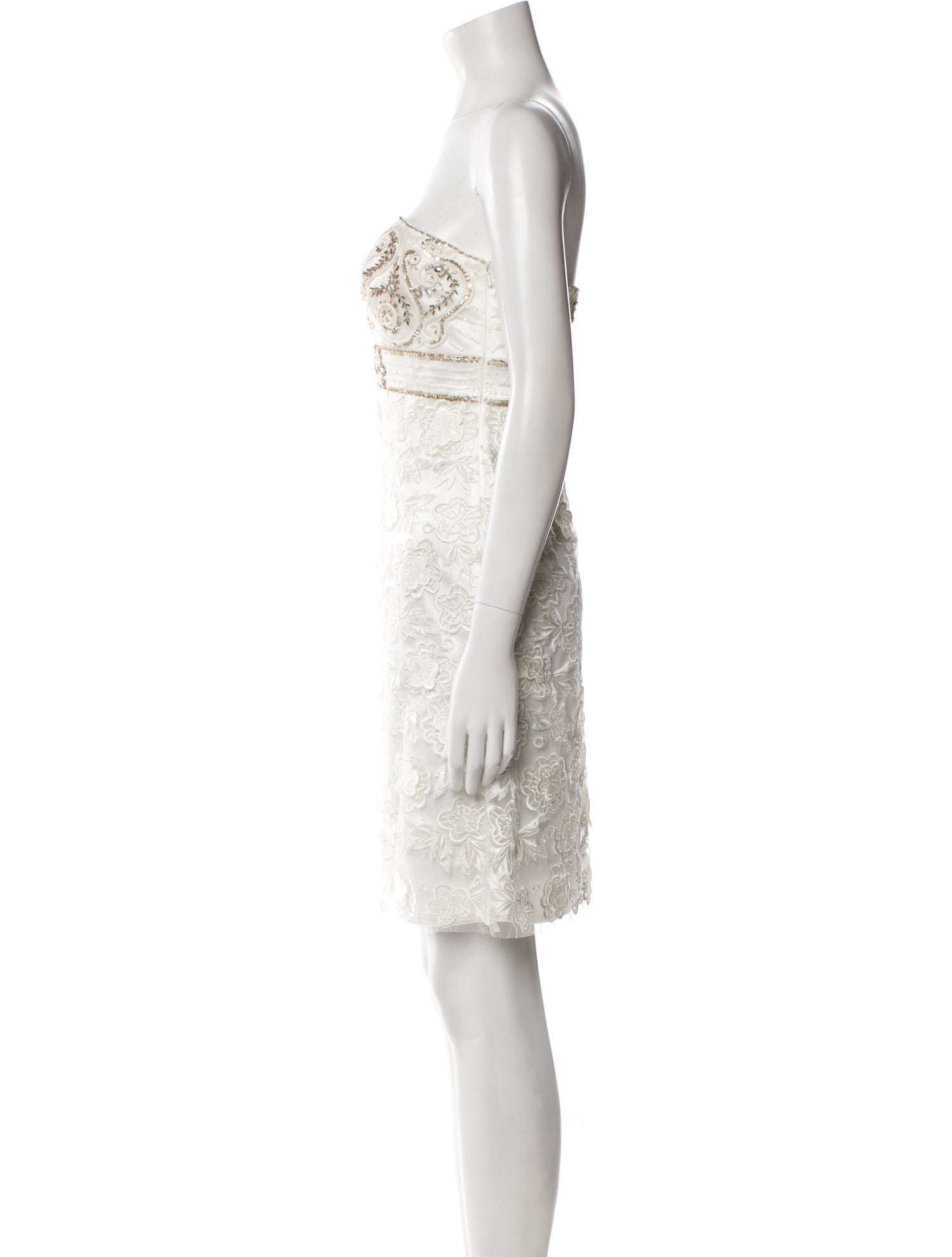 Sue Wong Lace Pattern Mini Dress