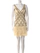 Sue Wong Lace Pattern Mini Dress