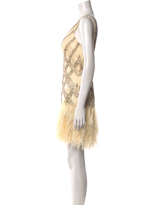 Sue Wong Lace Pattern Mini Dress