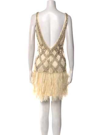 Sue Wong Lace Pattern Mini Dress