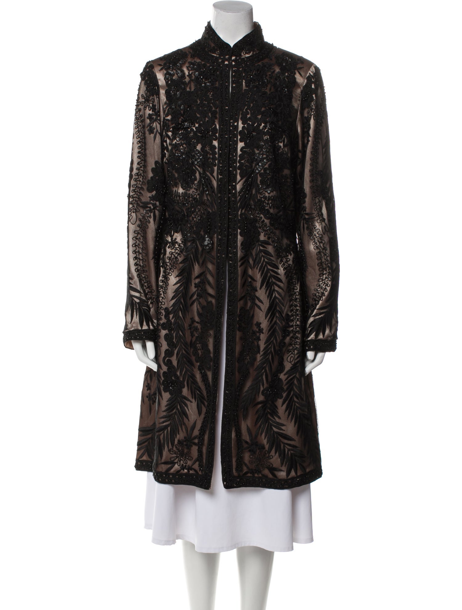 Sue Wong Nylon Lace Pattern Coat w/ Tags