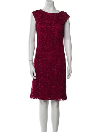 Sue Wong Printed Knee-Length Dress