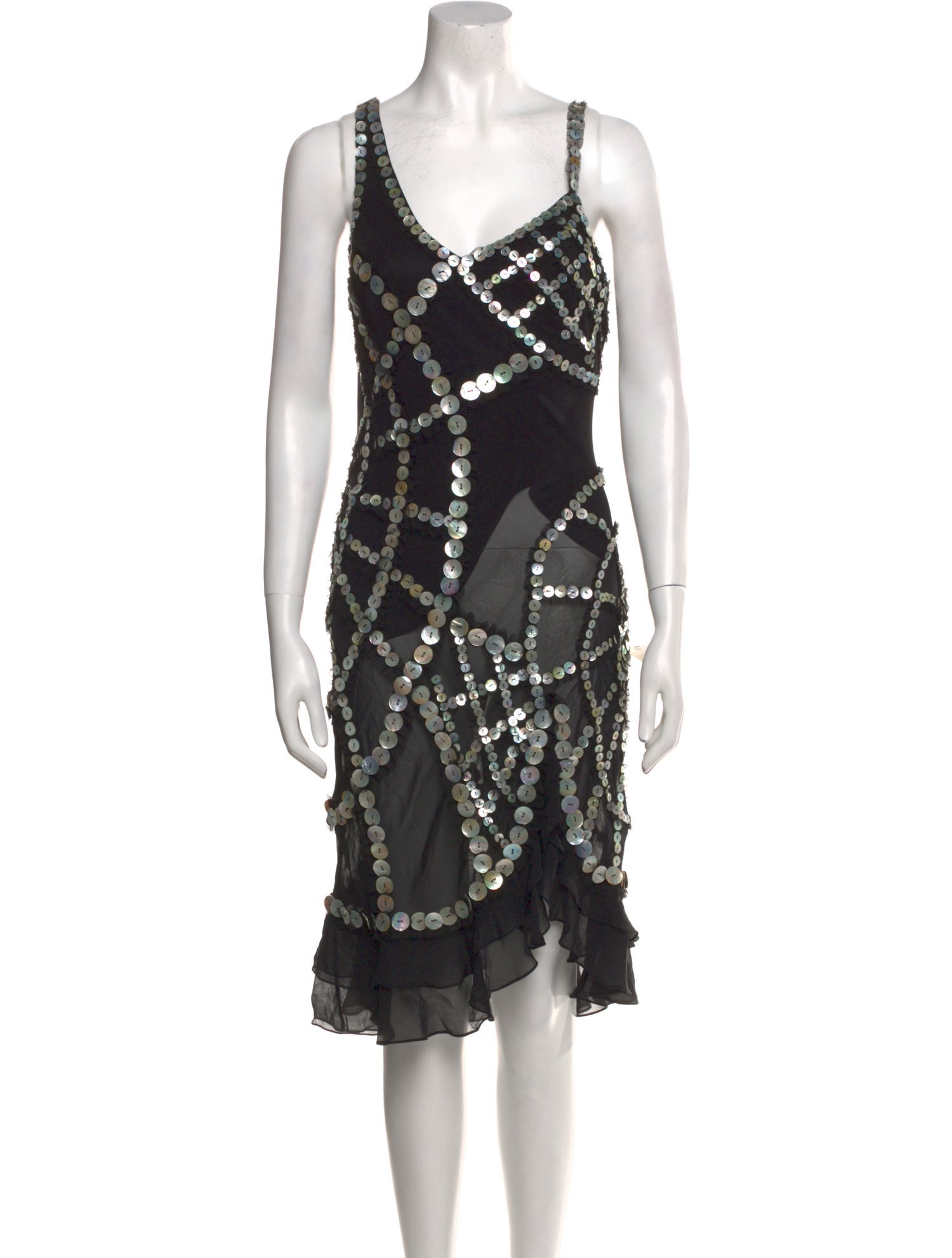 Sue Wong Silk Knee-Length Dress w/ Tags