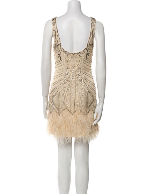 Sue Wong V-Neck Mini Dress